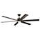 80" Kichler Szeplo II Bronze Wet Rated LED Large Fan with Wall Control