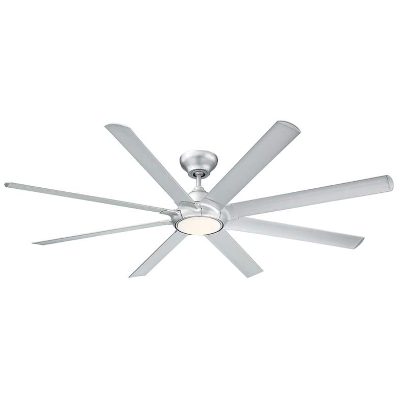 Image 2 80" Modern Forms Hydra Titanium Silver LED Wet Rated Smart Ceiling Fan