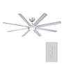 80" Modern Forms Hydra Titanium Silver LED Wet Rated Smart Ceiling Fan