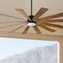 80" Modern Forms Windflower Black Wet Rated LED Smart Ceiling Fan