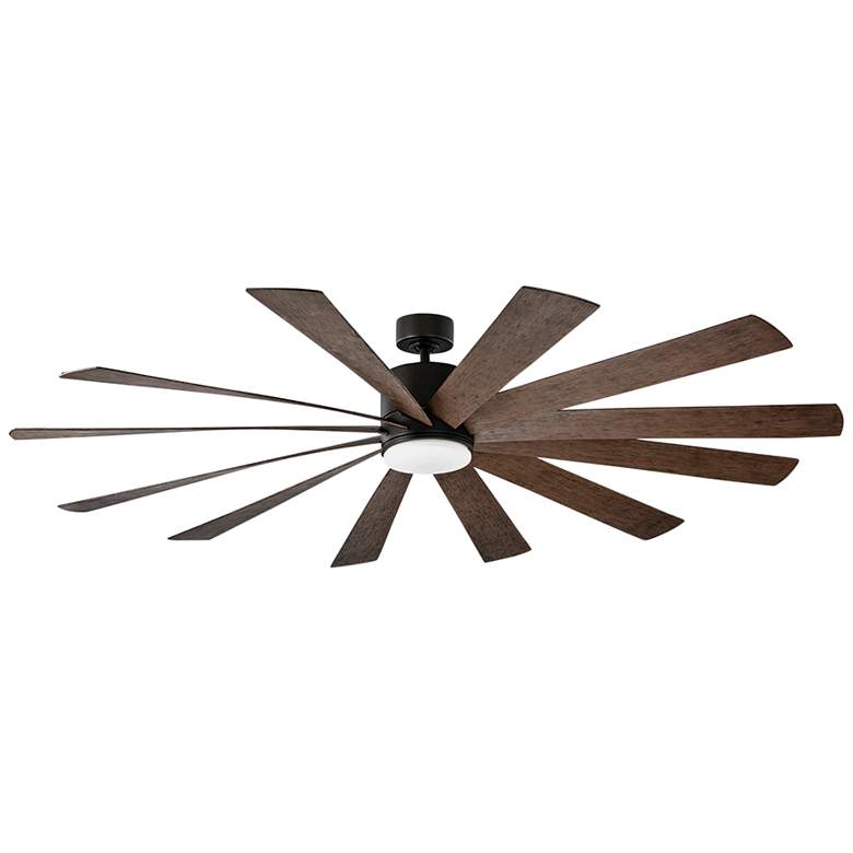 Image 1 80 inch Modern Forms Windflower Bronze LED Wet Rated Smart Ceiling Fan
