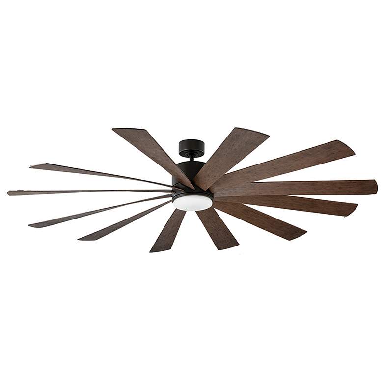 Image 1 80" Modern Forms Windflower Bronze LED Wet Rated Smart Ceiling Fan