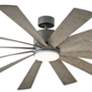 80" Modern Forms Windflower Graphite 2700K LED Smart Ceiling Fan