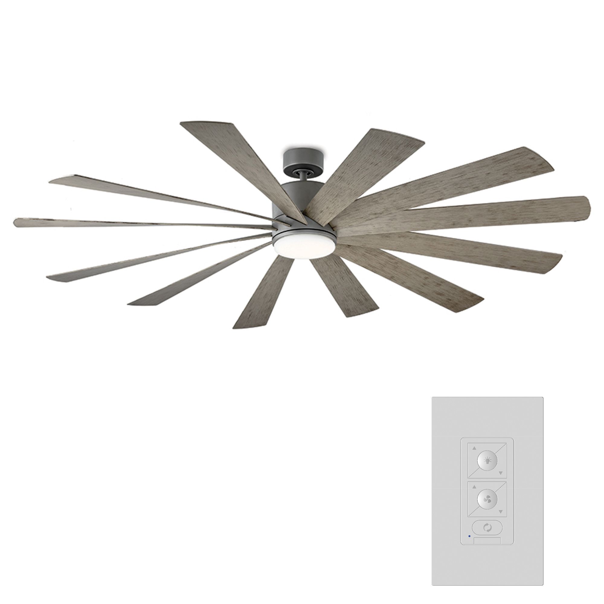 80" Modern Forms Windflower Graphite LED Smart Ceiling Fan - Made to O in scene
