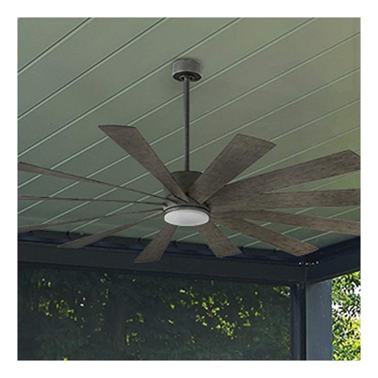 Image 2 80" Modern Forms Windflower Graphite LED Smart Ceiling Fan