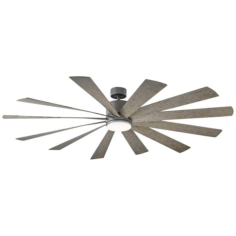 Image 5 80" Modern Forms Windflower Graphite LED Smart Ceiling Fan more views