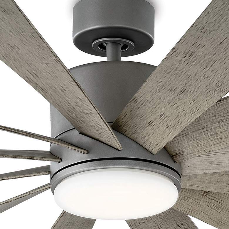 Image 4 80" Modern Forms Windflower Graphite LED Wet Rated Smart Fan more views