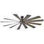 80" Modern Forms Windflower Graphite LED Wet Rated Smart Fan