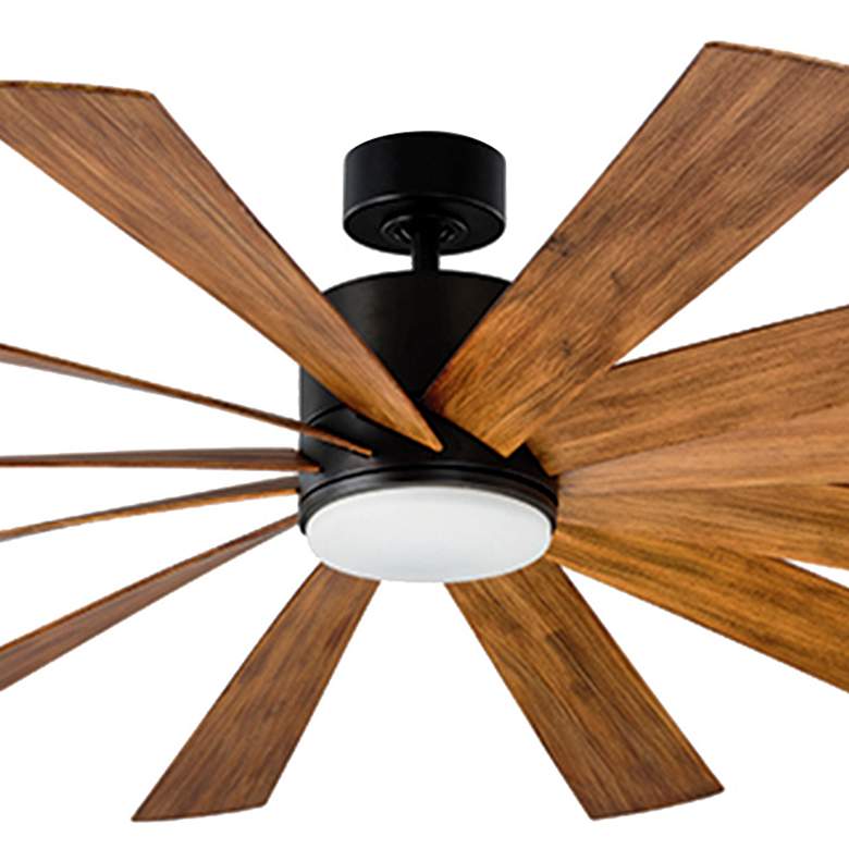 Image 2 80" Modern Forms Windflower Matte Black 2700K LED Smart Ceiling Fan more views