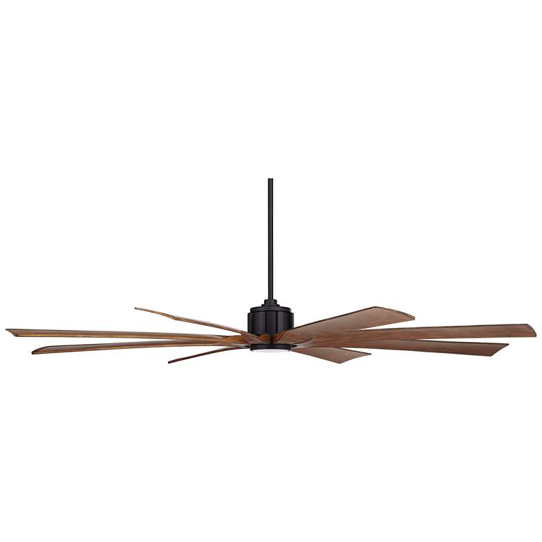Image 7 80" Possini Euro Defender Black Koa LED Large Ceiling Fan with Remote more views