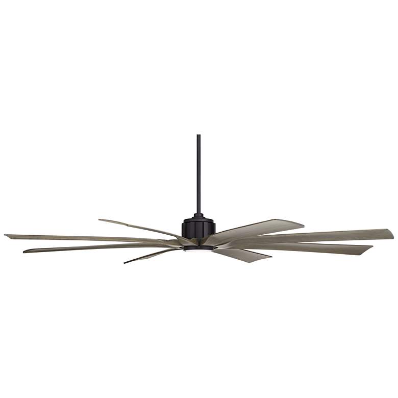 Image 7 80" Possini Euro Defender Black Oak LED Large Ceiling Fan with Remote more views