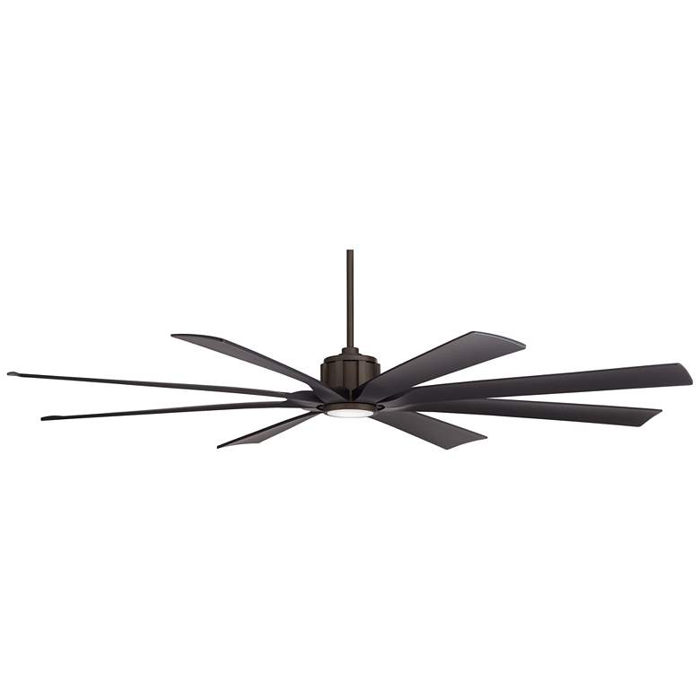 Image 6 80" Possini Euro Defender Bronze Black LED Damp Rated Fan with Remote more views