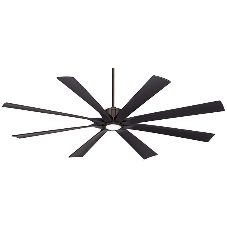 Image 7 80" Possini Euro Defender Bronze Black LED Damp Rated Fan with Remote more views
