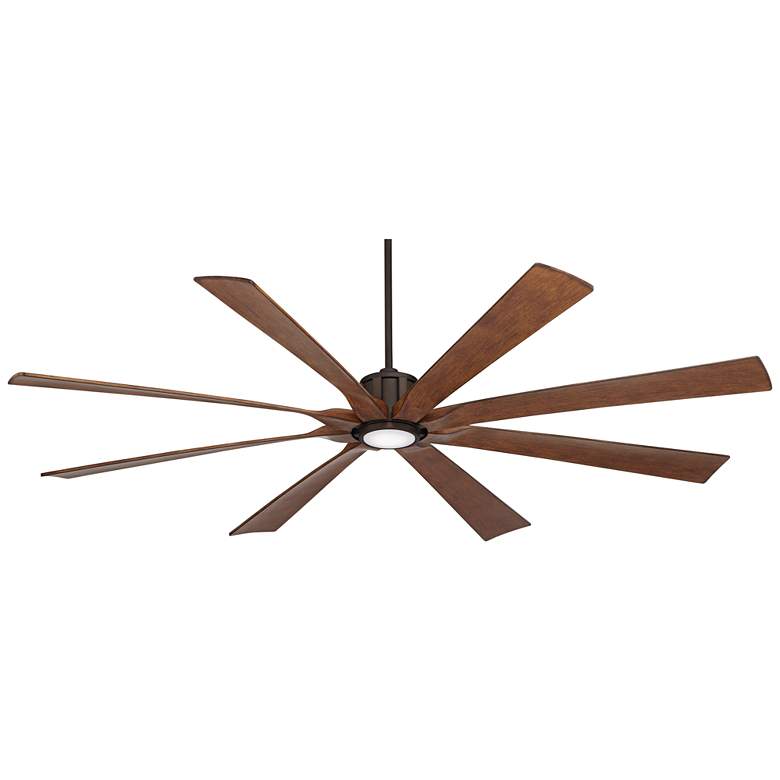Image 7 80 inch Possini Euro Defender Bronze Koa LED Large Ceiling Fan with Remote more views