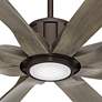 80" Possini Euro Defender Bronze Oak LED Large Fan with Remote