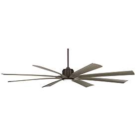 Image5 of 80" Possini Euro Defender Bronze Oak LED Large Fan with Remote more views