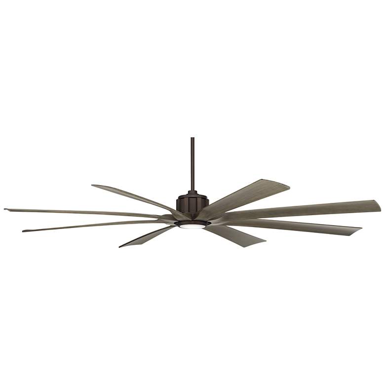 Image 5 80" Possini Euro Defender Bronze Oak LED Large Fan with Remote more views