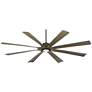 80" Possini Euro Defender Bronze Oak LED Large Fan with Remote