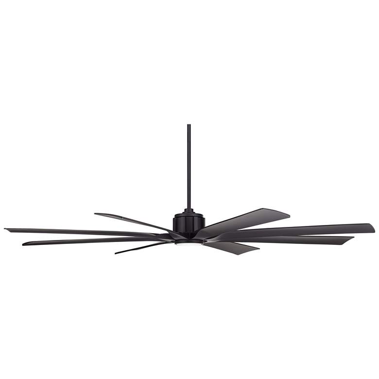 Image 7 80" Possini Euro Defender Matte Black LED Damp Rated Fan with Remote more views