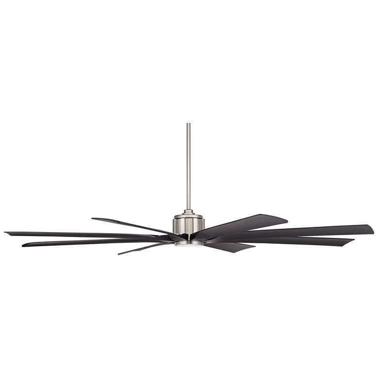 Image 6 80 inch Possini Euro Defender Nickel Black Damp Rated LED Fan with Remote more views