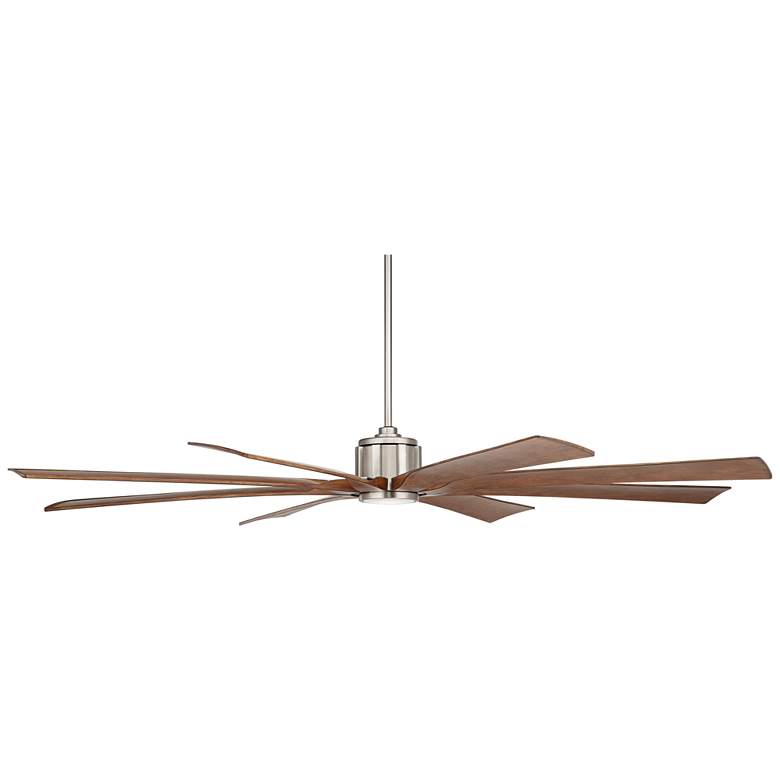 Image 6 80 inch Possini Euro Defender Nickel Koa LED Large Ceiling Fan with Remote more views