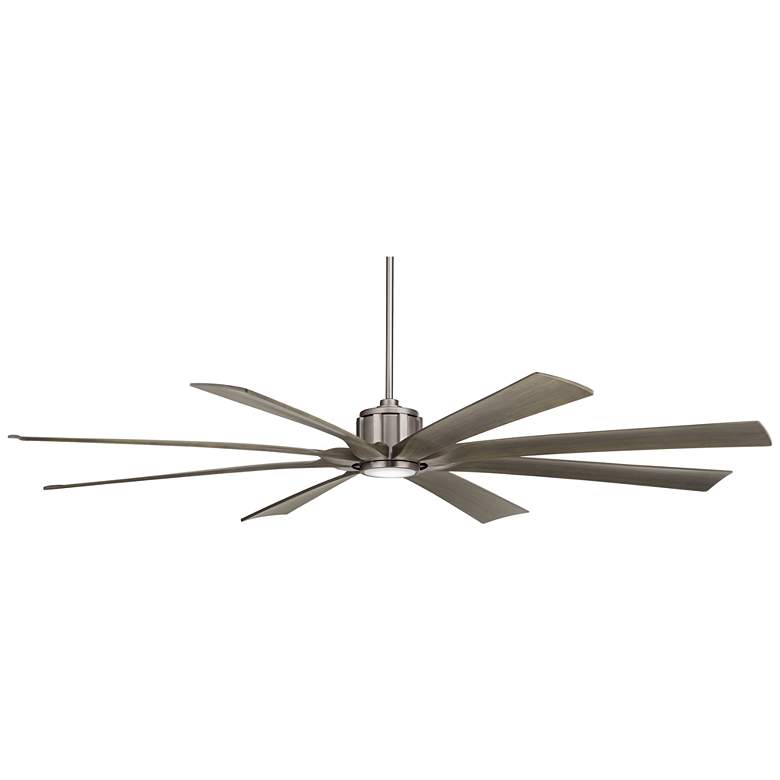 Image 5 80 inch Possini Euro Defender Nickel Wood Large LED Fan with Remote more views