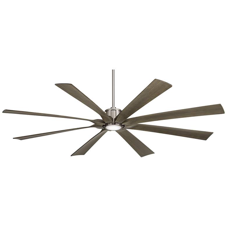 Image 6 80 inch Possini Euro Defender Nickel Wood Large LED Fan with Remote more views