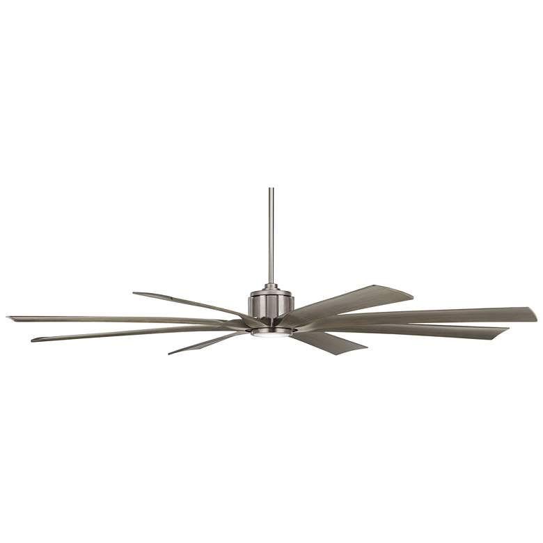 Image 7 80 inch Possini Euro Defender Nickel Wood Large LED Fan with Remote more views