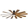 1_80" Windflower Matte Black Ceiling Fan with Koa Blades