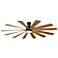 80" Windflower Matte Black Ceiling Fan with Koa Blades