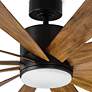 4_80" Windflower Matte Black Ceiling Fan with Koa Blades more views