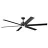 80" Kichler Szeplo II Black Wet Rated Ceiling Fan with Wall Control