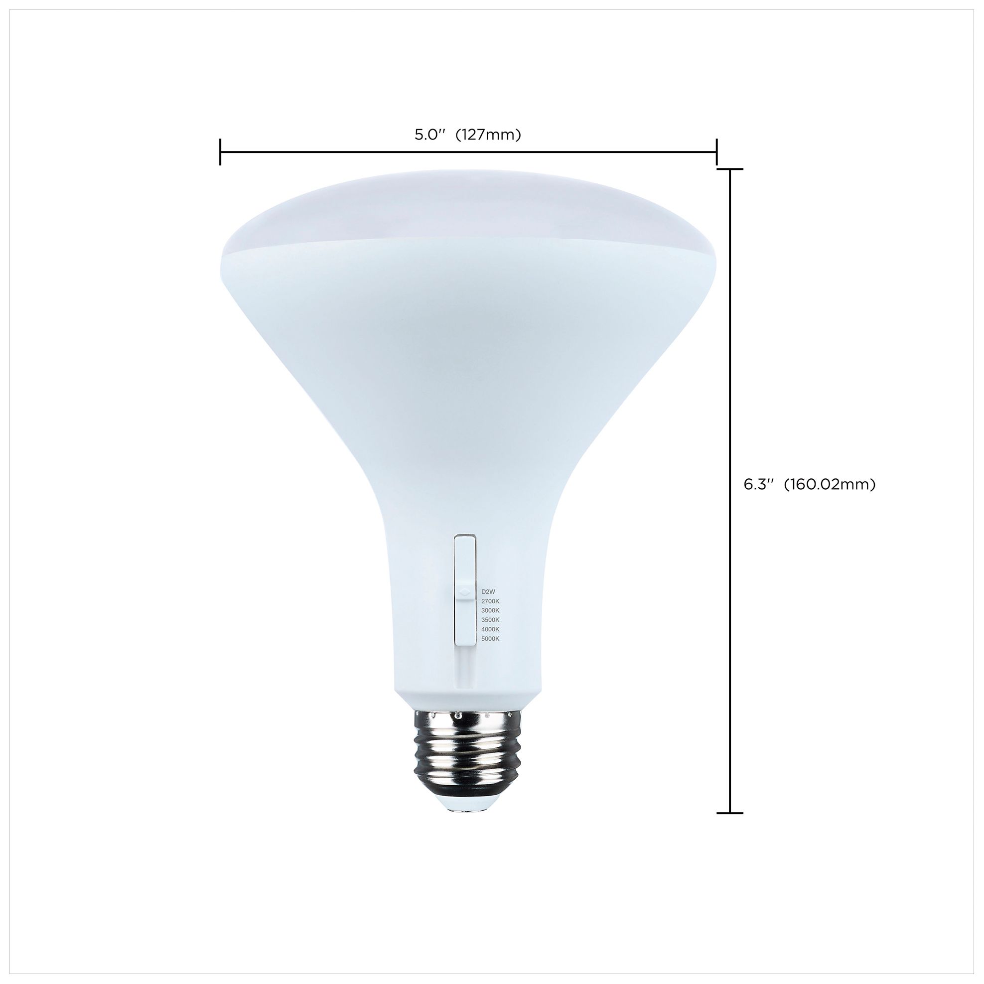 80 Watt Equivalent 11W LED Dimmable BR40 Medium Base bulb by Satco