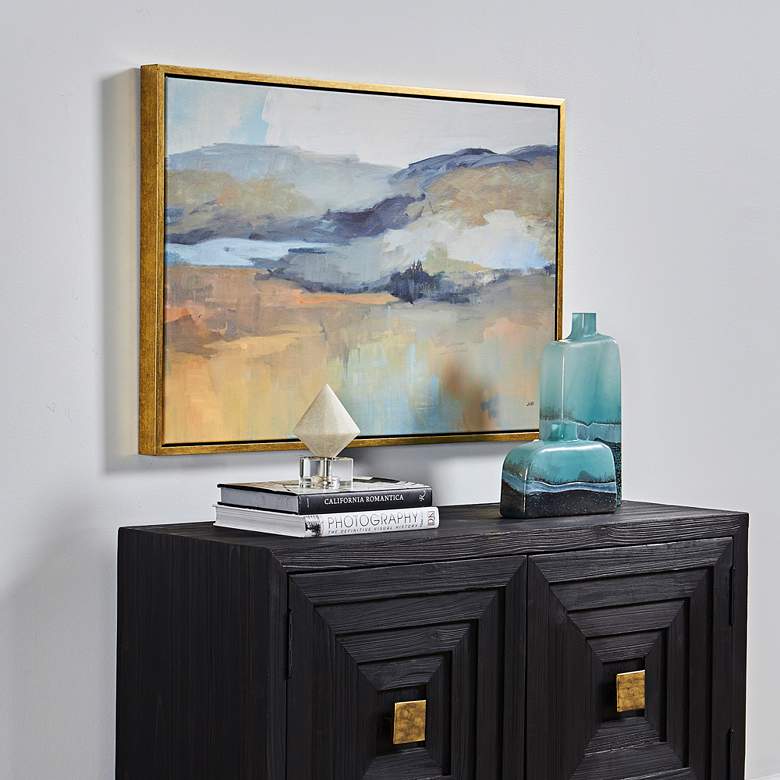 Image 1 Uttermost Folded Hills 37 1/2" Wide Framed Canvas Wall Art in scene