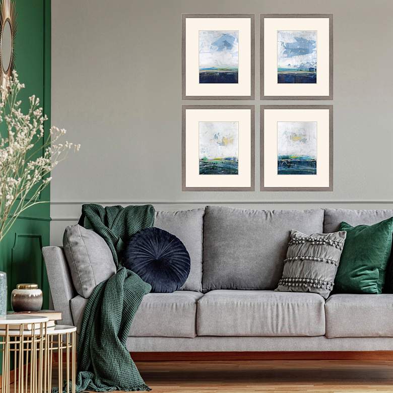Image 1 Serene View 25 inch Wide 4-Piece Framed Giclee Wall Art Set in scene