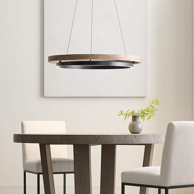 Image 1 Visual Comfort Grace 35 3/4" Wide Matte Black LED Chandelier in scene