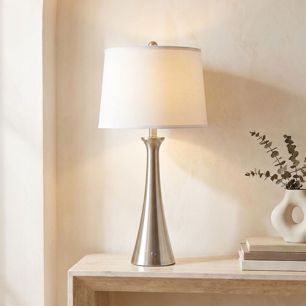 Watch A Video About the 360 Lighting Karl Brushed Nickel USB Lamps Set of 2 with Full Range Dimmers