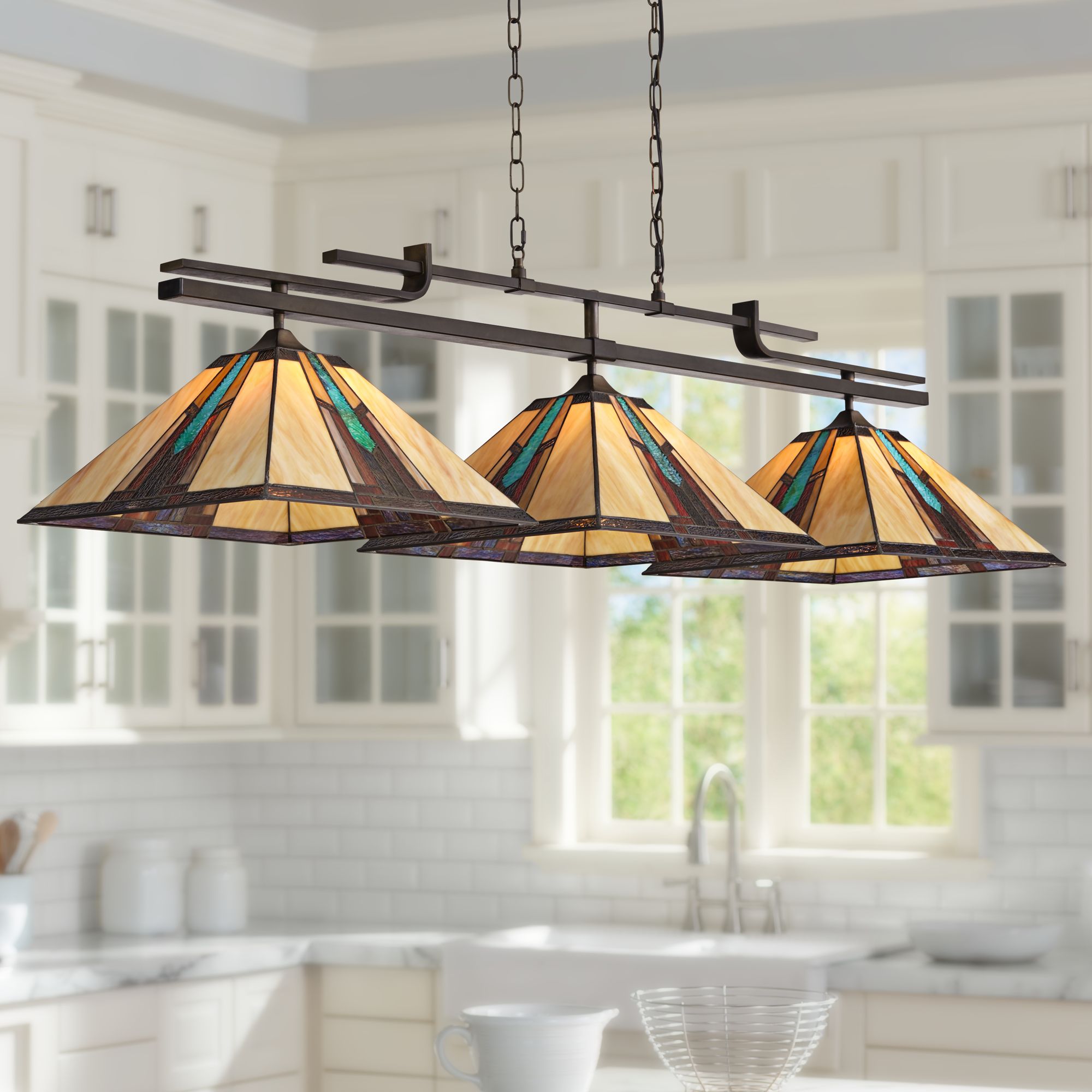 MultiColor, Contemporary, Pool Table Lamps Plus