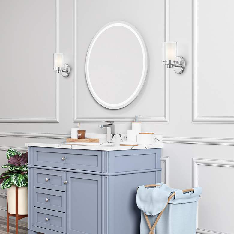 Image 1 Manhattan 1-Light Polished Chrome Wall Sconce in scene