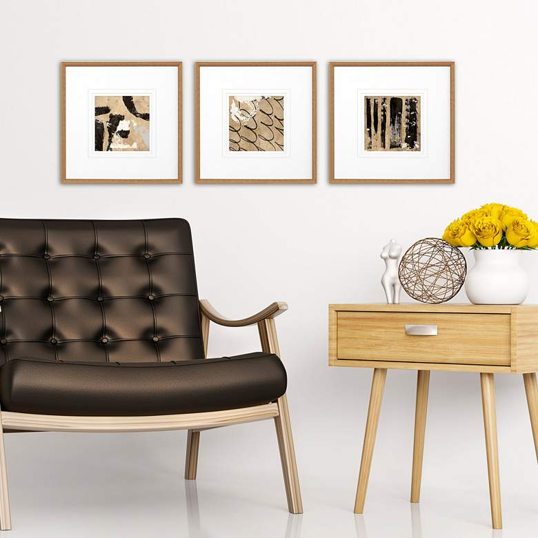 Image 1 Grammercy II 21" Square 3-Piece Giclee Framed Wall Art Set in scene