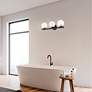 1_Crown 25" Wide Matte Black 3-Light Vanity Bath Light in scene