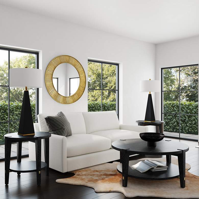 Image 1 Whitfield 24" Black Round End Table in scene