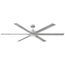 82&quot; Hinkley Indy Maxx Brushed Nickel Outdoor LED Smart Ceiling Fan