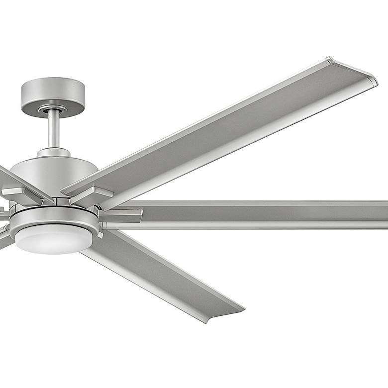 Image 3 82" Hinkley Indy Maxx Brushed Nickel Outdoor LED Smart Ceiling Fan more views