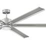 82" Hinkley Indy Maxx Brushed Nickel Outdoor LED Smart Ceiling Fan