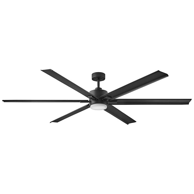 Image 1 82" Hinkley Indy Maxx Matte Black Outdoor LED Smart Ceiling Fan