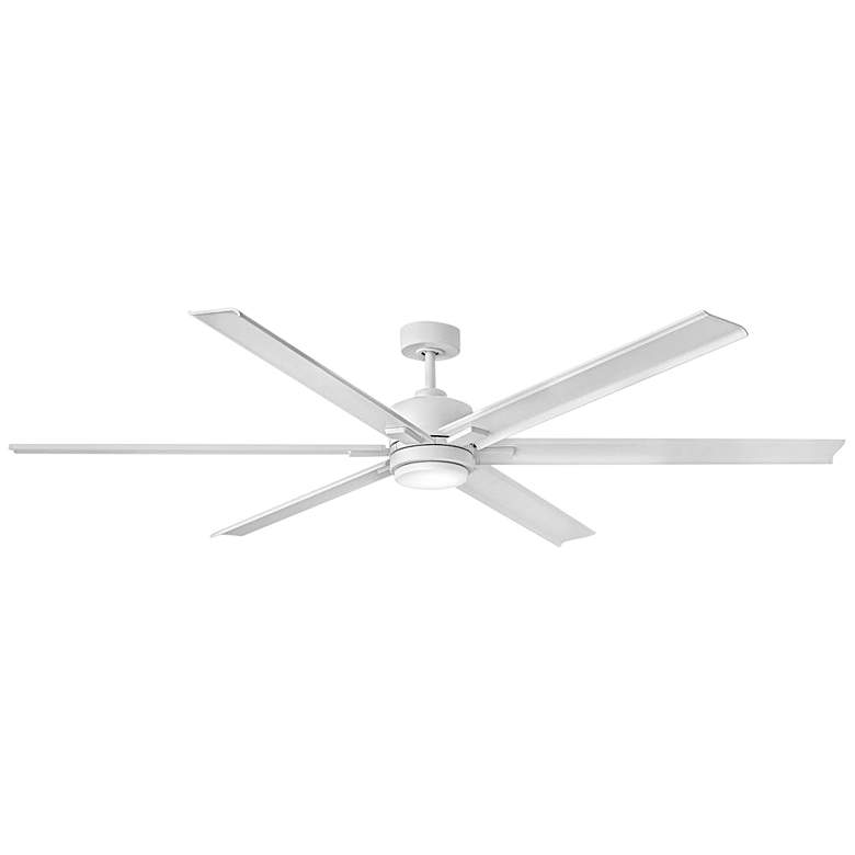 Image 1 82" Hinkley Indy Maxx Matte White Smart LED Ceiling Fan with Remote