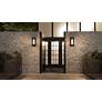 Thumbnail1 of Quoizel Neville 15" High Matte Black Outdoor Wall Light in scene