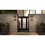 Quoizel Neville 15" High Matte Black Outdoor Wall Light in scene