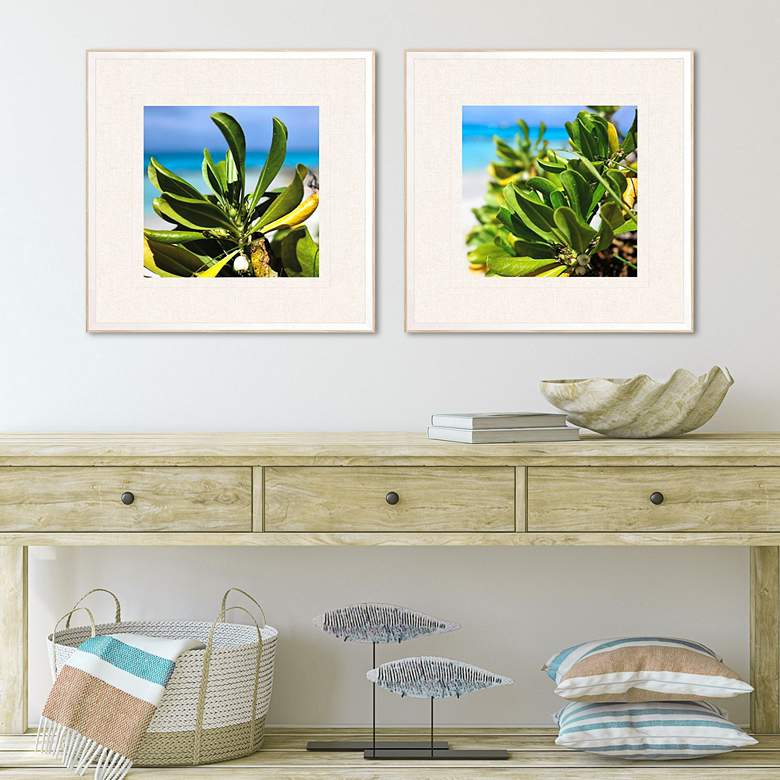 Image 1 Sea and Sand 26" Square 2-Piece Giclee Framed Wall Art Set in scene
